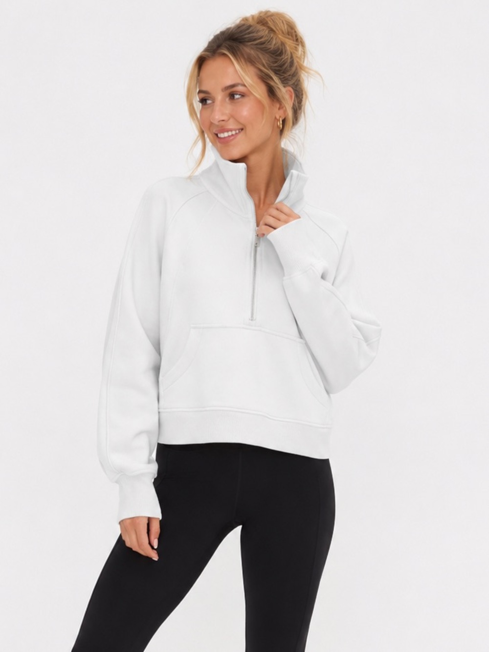 NWT 1/4 Quarter-Zip Pullover w Thumbholes